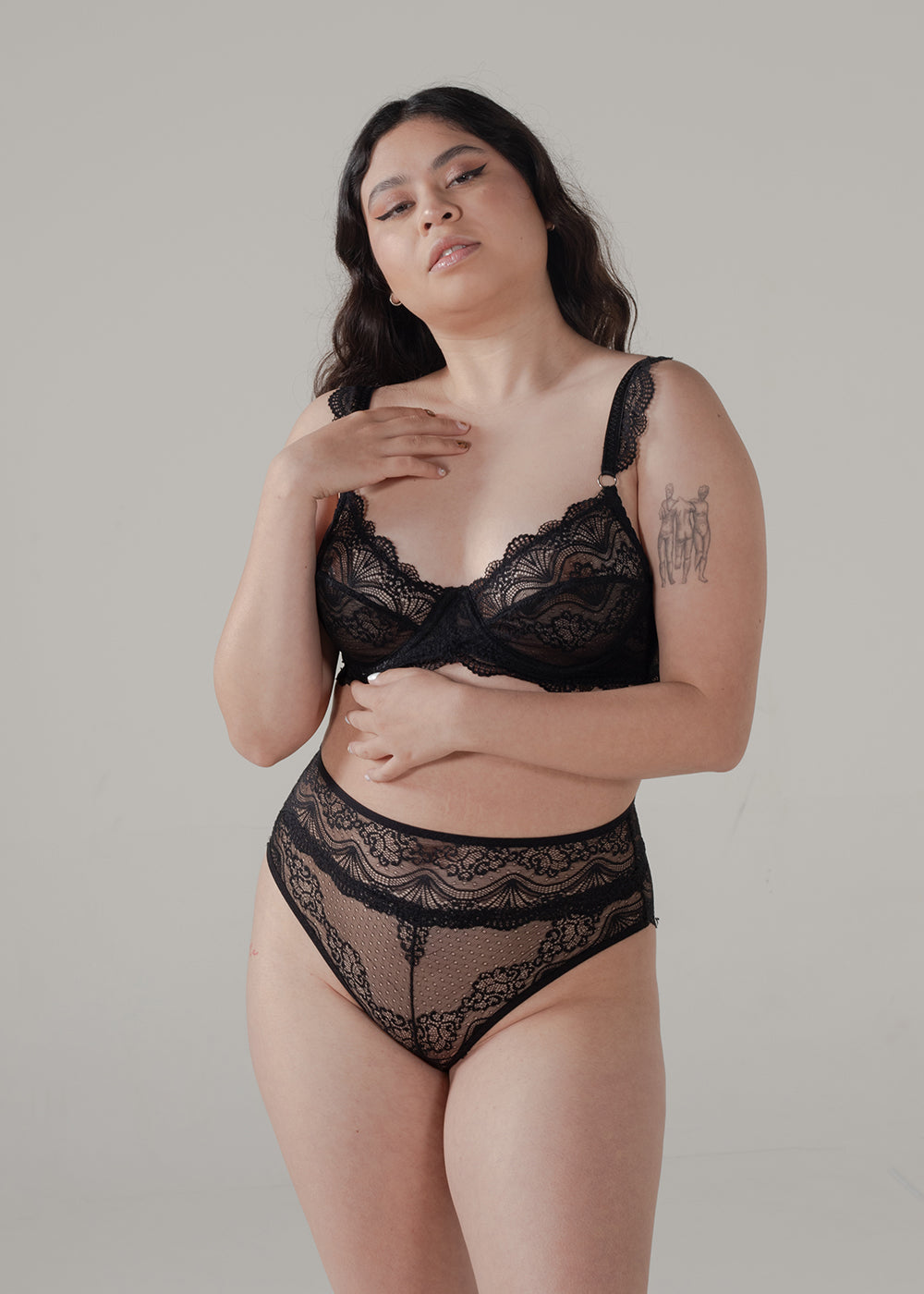 MARIE CONJUNTO BRA Y PANTY HIGH WAISTED